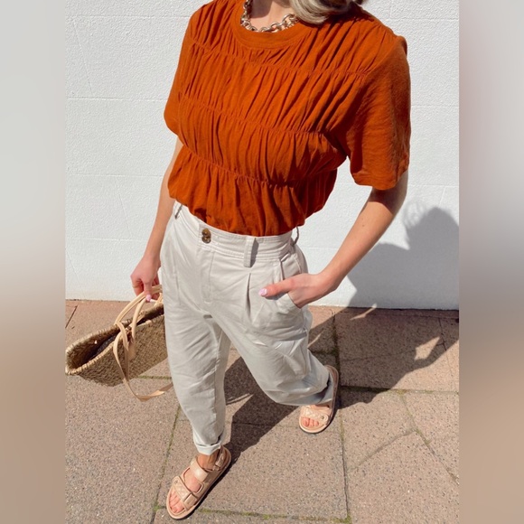 Everlane The Smock Tee, Size small, Burnt Orange color, great for fall! - Picture 2 of 7